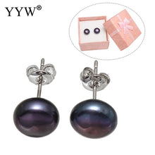 YYW Mom Birthday Jewelry Gifts Natural Freshwater Pearl Earrings with Box W