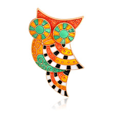 Bright colorful owl bird brooch Pins for sweaters Brooch Pins Coat Jacket B