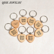 Wood keychain "best mom grandma gigi nana mimi girlfriend boyfriend ever;I