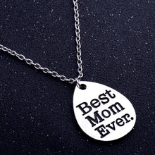 Best Mom Ever Love Necklace Mother's Gifts Charm Silver Pendant Chain Mommy