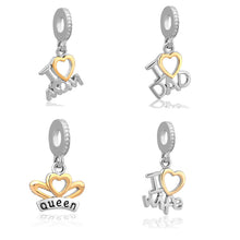 free shipping 1pc valentine's day mother day gift silver queen mom dad hang