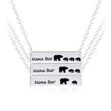 2017 New Mama Bear Pendant Necklace Bear Mom And Three Baby Bear Mother's D