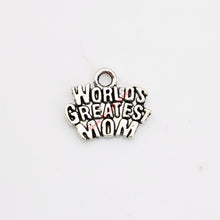 25pcs Antique Silver Plated Great Mom Charm Pendants for Bracelet Necklace