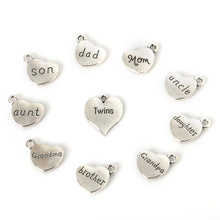 Beadia  Trend New Favorite People 41pcs 10 Mixed Silver Plated Heart Pendan