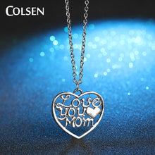 COLSEN Heart Mum & Baby Necklaces,I Love My Mother,  silver color Mama/Mom