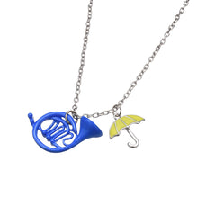 New How I Met Your Mother Umbrella Yellow Blue French Horn Pendant Necklace