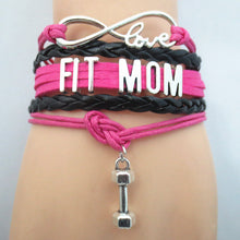 Infinity Love FIT MOM Bracelet wristband Customize HOT PINK BLACK friendshi
