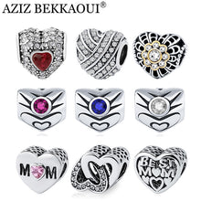 Full Crystal Heart Beads fit Pandora Original Snake Chain Bracelets BEST MO