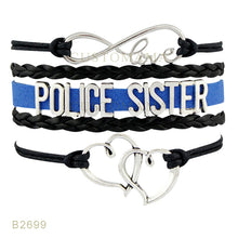 (10 PCS/Lot) Infinity Love Sister Dad Mom Double Heart Charms Bracelets For