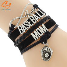 Infinity Love BASEBALL MOM Team sports Bracelet Customize Wristband friends
