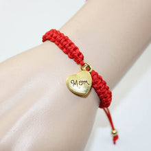 Mother's Gift 2016 New Fashion Braided Red String Love Heart Mom Mum Charm