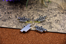 20pcs     20*10MM Antique silver MARINE MOM Charms  DIY Charms Pendants-in