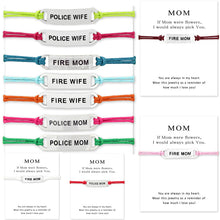 (10 pcs/lot) Silver Sign Fire Mom Wife Charm Bracelets for Women Girls Adju