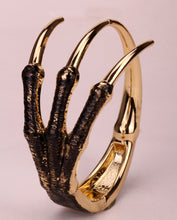 Skeleton hand claw bangle bracelet for women antique silver gold color FT43