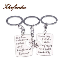 Daughter Mother Pendant Necklace 3pc/set Dad Keychain Family Mother's Day &