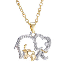 YimYik New Fashion Style Double Elephant Necklaces Mama Baby Pendants for w