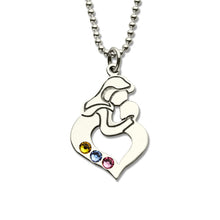 Wholesale Birthstones Jewelry Mother's Child Necklace in Silver Personalize