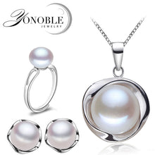 Real Natural Pearl Jewelry freshwater vintage bridal jewelry sets women,925