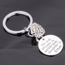 Bespmosp Family Love Between Mother Daughter Hollow Heart Pendant Keyrings