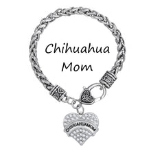 my shape fashion design Chihuahua Mom Crystal Heart Charm Love Dog pet Brac