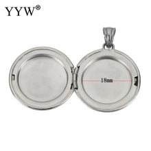 YYW 1 PC Lover Mom Gifts Stainless Steel Locket Photo Charm Pendants DIY fo