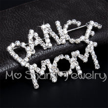 DANCE MOM Brooch Pins CHEER GRANDMA Large Rhinestone Brooch For Women Gift