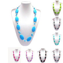 BPA Free Food Grade Silicone Teething Necklace Soft Beads for Chew Baby Tod