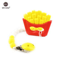 Let's Make Silicone Teether Toy Wooden Clip1pc Baby Silicone Teething & Nur