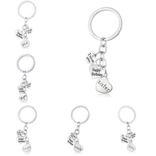 Bespmosp Dad Mom Sister Brother Grandma Grandpa Family Key Chain Ring Keyri