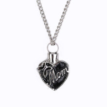 Unisex Pendant to remember mom cremation necklace mom in heart keepsake jew