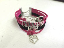 (10pcs/lot) Infinity Love CHIHUAHUA MOM Bracelet Animal Dog Paw Charm Handm