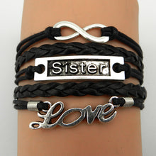 2016 Handmade Antique Silver Infinity Love Mom Grandma Sister Letters Heart