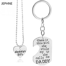 1 Set Families Series Necklace Keychain Girl's Stolen Heart Keyring Key Hol