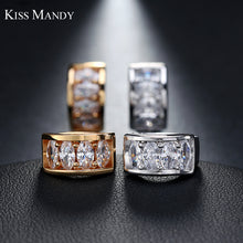 KISS MANDY Silver Color Hollow With Austrian Cubic Zircon Women Earrings Mo