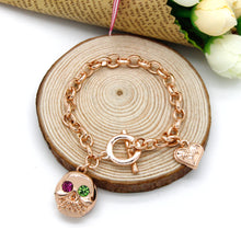 New Fashion Alloy Chain Link Bracelet Rose Gold OT Clasp with 20mm Snap But