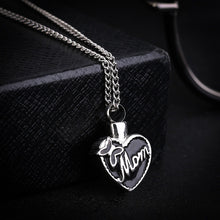 2017 New Black Memorial Mom Heart Cremation Necklace Ashes Urn Locket Penda
