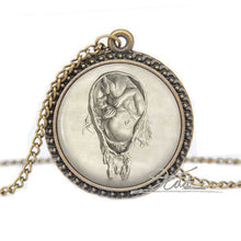 Leonardo Da Vinci Fetus Necklace   Pregnant Mom Pendant Art Doctor Midwife