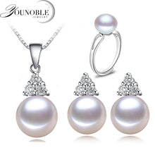 Freswater Pearl Jewelry Set 925 Silver Women,Real Wedding Pearl Jewelry Ear
