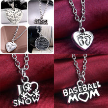 Grandma Heart Mom Snow Chain Pendant Necklace Family Women Men Jewelry Char