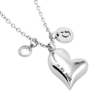 IJD8032 MOM Forever In My Heart Stainless Steel Human Ashes Keepsake Memori