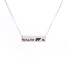 Fashion Cute Mama Bear necklace women jewelry Bar Necklace animal jewelry F