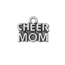 my shape Tibetan Silver Plated Cheer Mom Word Charms Cheering Jewelry Whole