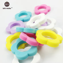 Let's Make silicone teething baby beads flower Shaped Sensory chew balls mo