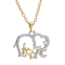 Sweet Mommy & Baby Elephant Necklace Animal Pendant Necklace Romantic Gift