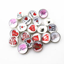 Mix Random 20 pcs/lot  New Arrival Mother's Day I Love Mom Glass Stone Butt
