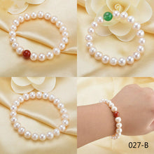 Jewellery Natural White Freshwater Pearl Bracelet Light Near Circular Flaws