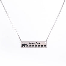 2017 New Fashion Mama Bear Necklace Bar Necklace Seven Baby Bears Pendant N