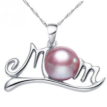 Women Fashion Jewelry Simulated Pearl Women Mom Pendant Necklace Silver Pla