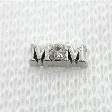 100pcs/lot Crystal Mom charms floating charms living glass memorty floating