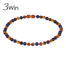 WinWinWin Ambar Necklace for Baby Mom Gift Tiger Eye Natural Mixed Stones C